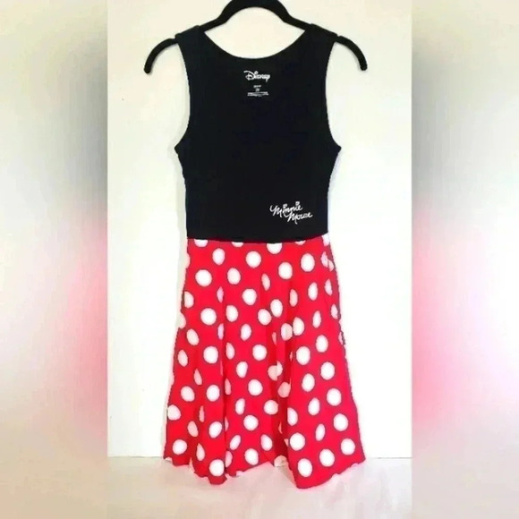 Disney Minnie mouse dress girls size small juniors size with pockets - Picture 1 of 5